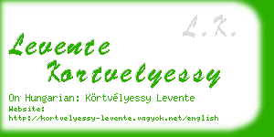 levente kortvelyessy business card